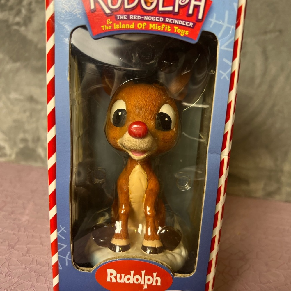 Rudolph The Red Nosed Reindeer Bobblehead - 2001 Never Used